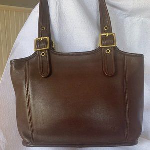 Coach Legacy Dark Brown Leather Tote Bag 9086